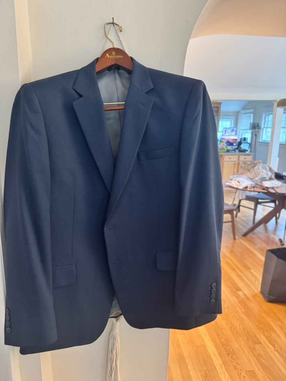 Haggar Navy Blue Single-Breasted Sport Coat
